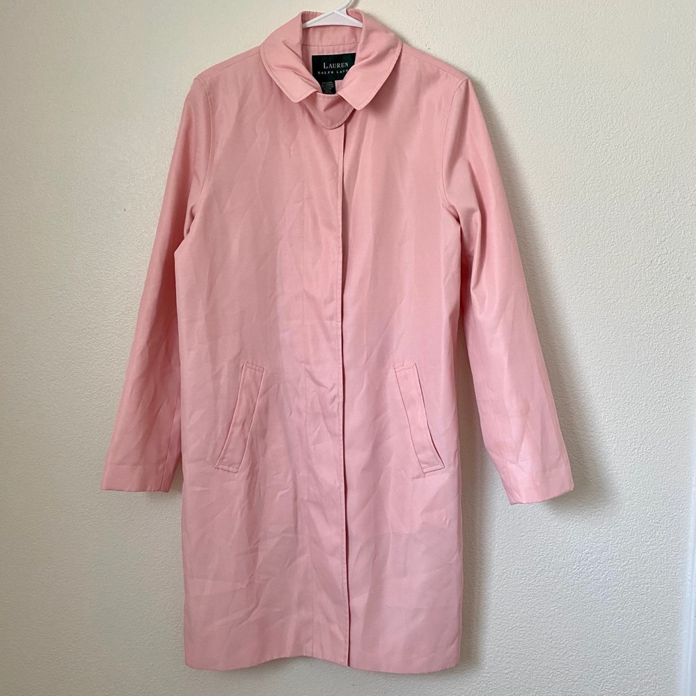 Lauren by Ralph Lauren Pink Trench Coat - Picture 6 of 9
